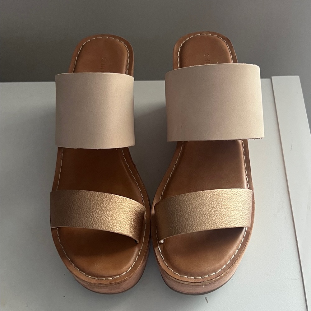 Chinese Laundry Beige and Tan Sandals